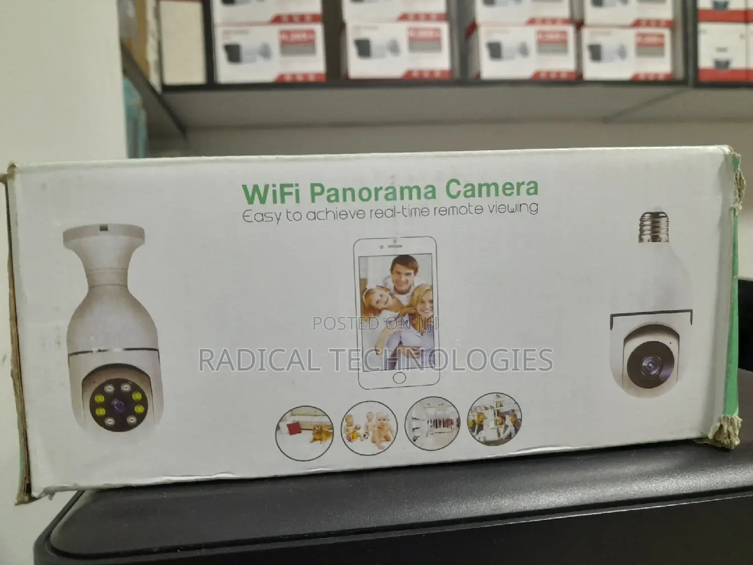 አምፖል ካሜራ 360° HD Quality Bulb Camera Security Camera Mi Xia