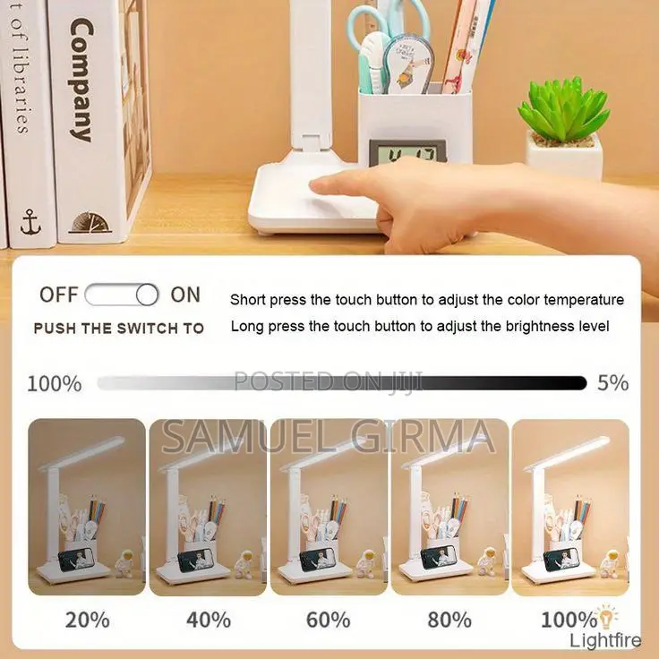 ~ 1pc Led Double Head Portable Desk Lamp