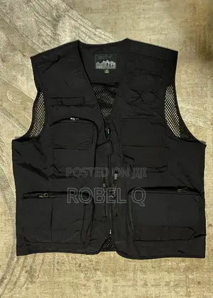 Photo - Camera Man Vest Jacket | Blue Black