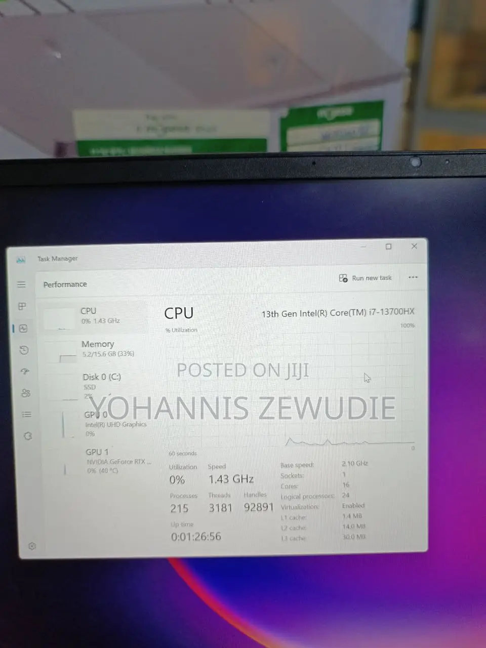 New Laptop HP Omen 17 16GB Intel Core I7 SSD 1T