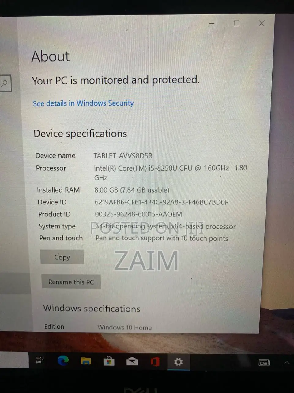 Laptop Dell Inspiron 15 8GB Intel Core I5 SSD 256GB