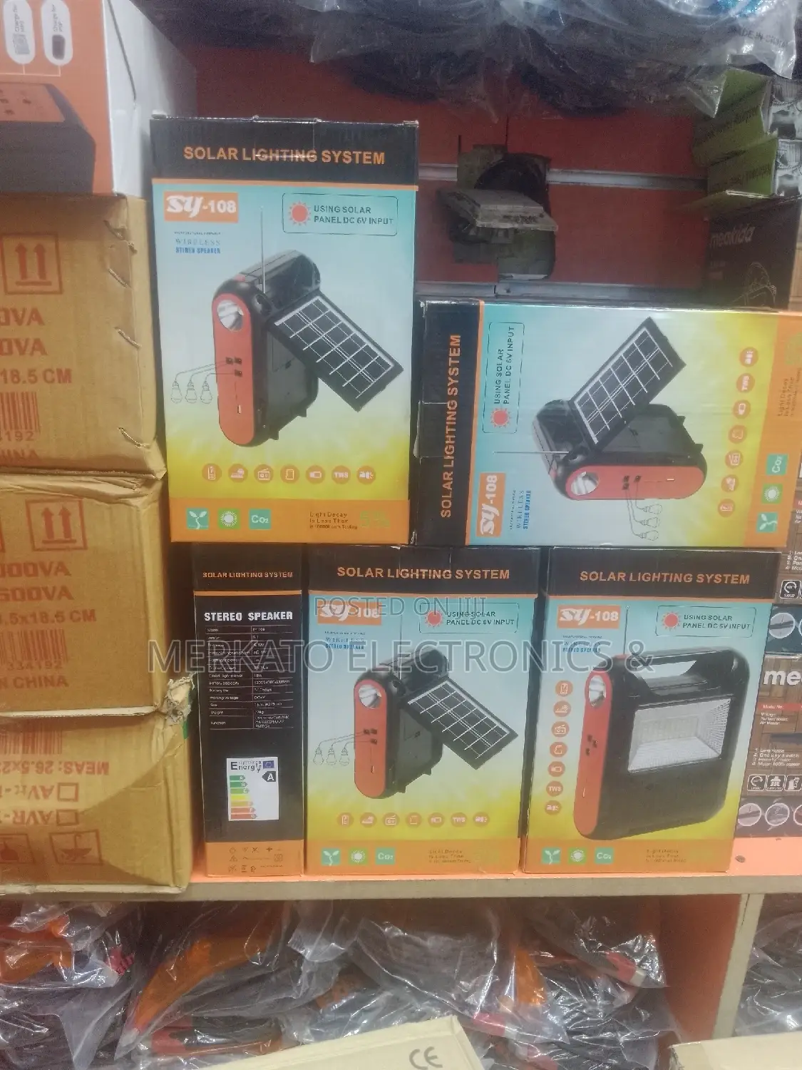 Solar Lighting System SY - 108 | Stereo Speakers | ሶላር መብራት