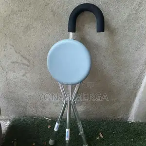 Photo - Walking Stick+Chair/Foldable/ከዘራ/Lifeline Folding Seat Cane