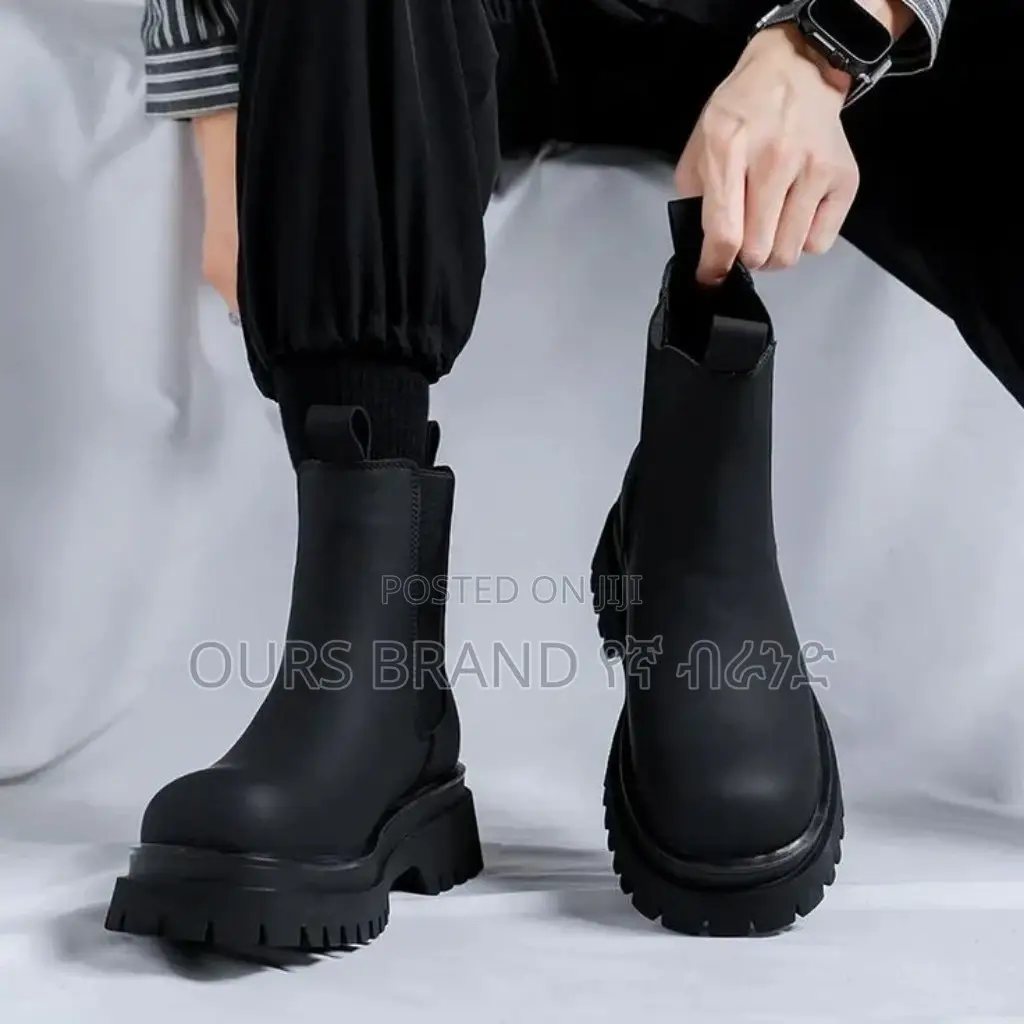Chelsea Boots Leather High Master Quality Luxury Shoes for U