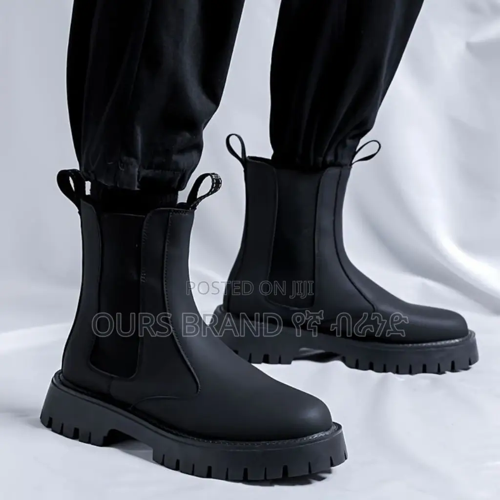 Chelsea Boots Leather High Master Quality Luxury Shoes for U