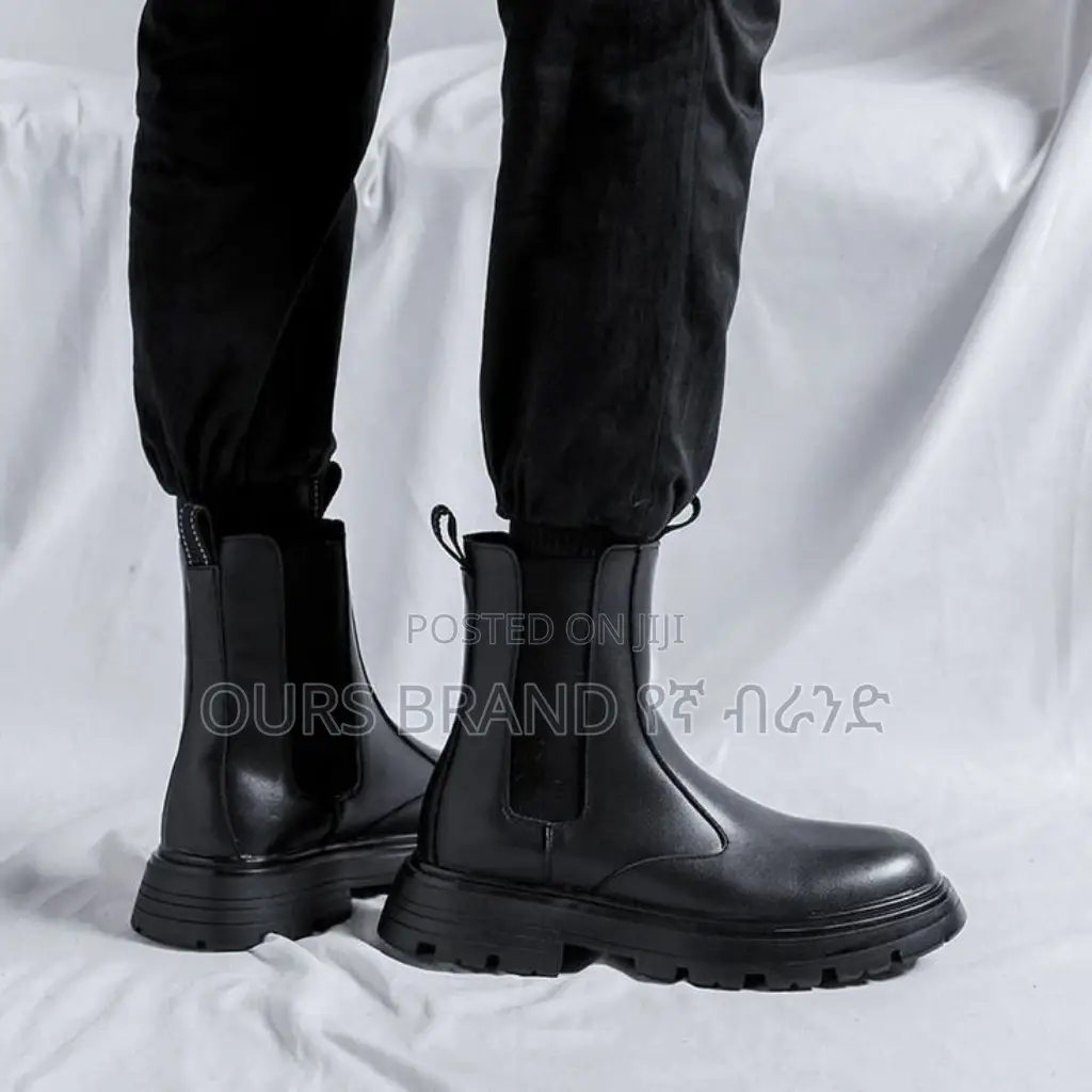Chelsea Boots Leather High Master Quality Luxury Shoes for U