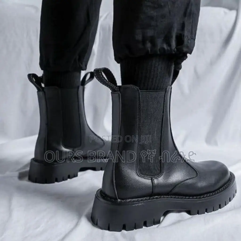 Chelsea Boots Leather High Master Quality Luxury Shoes for U