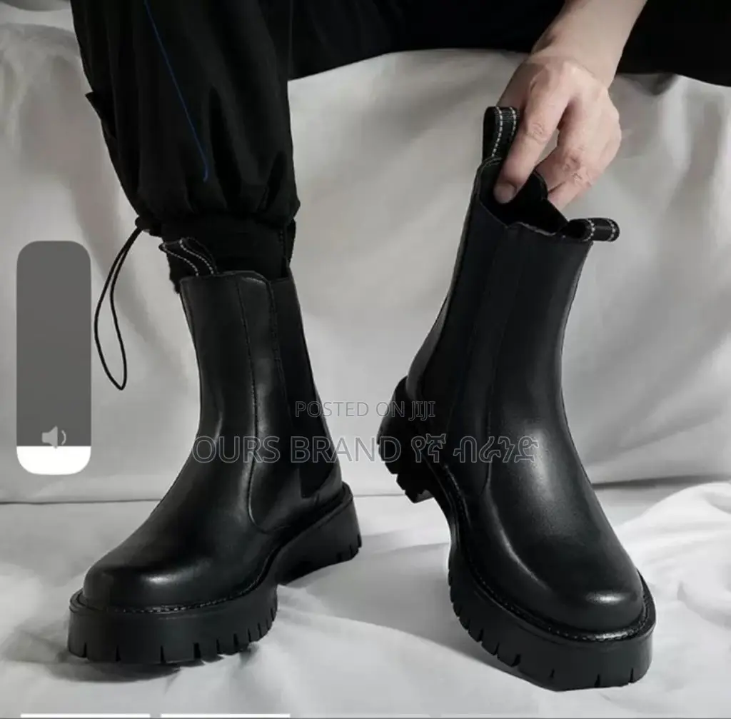 Chelsea Boots Leather High Master Quality Luxury Shoes for U