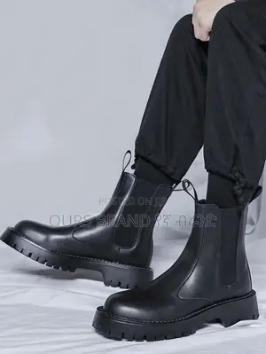Chelsea Boots Leather High Master Quality Luxury Shoes for U