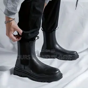 Chelsea Boots Leather High Master Quality Luxury Shoes for U