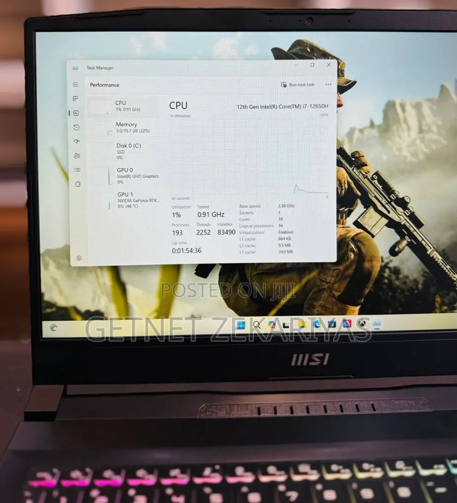 New Laptop MSI Katana 15 16GB Intel Core I7 SSD 512GB