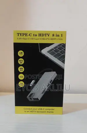 Photo - Type-C to HDTV 8 in 1 With VGA CABLE Support