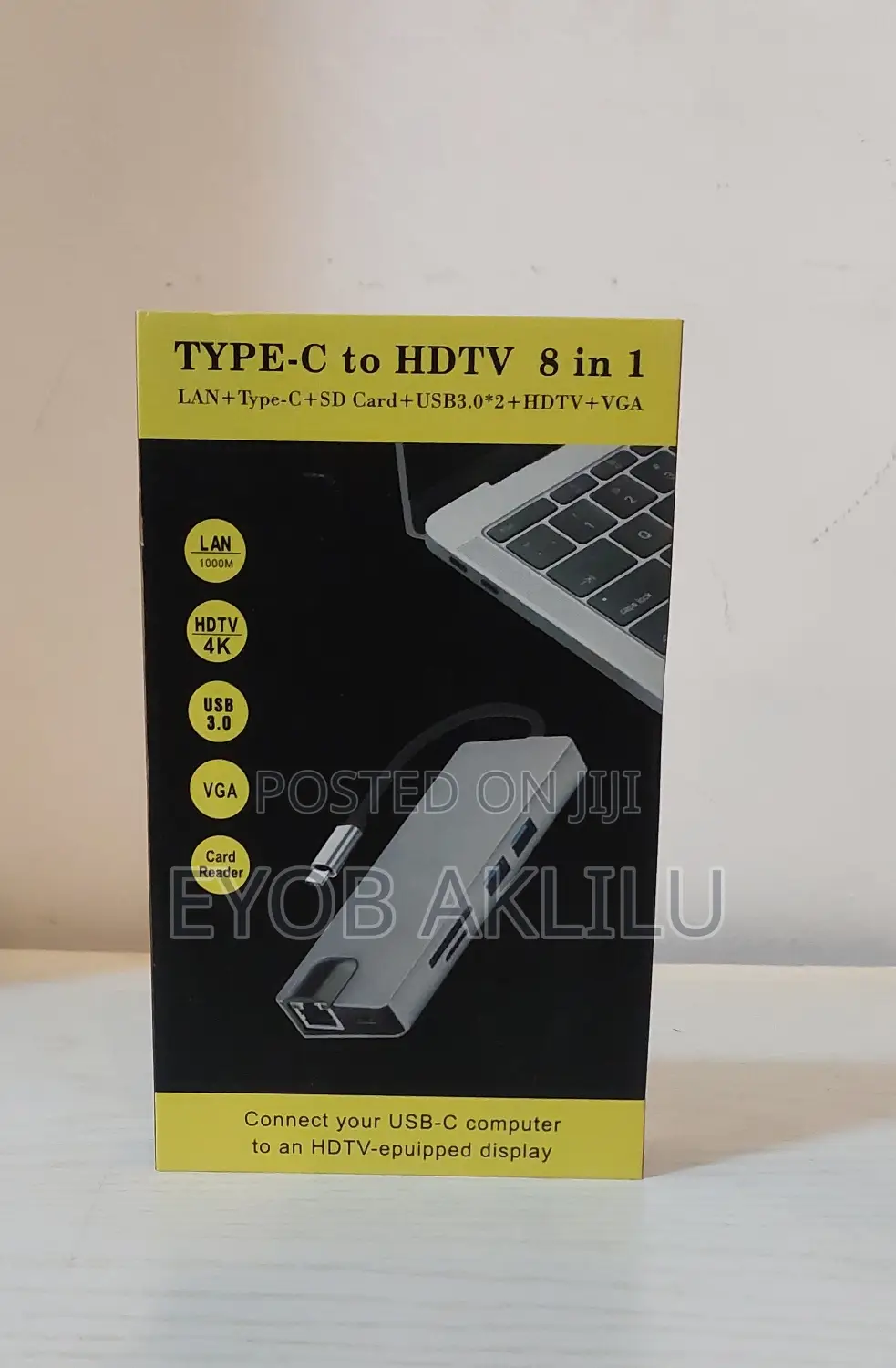 Type-C to HDTV 8 in 1 With VGA CABLE Support