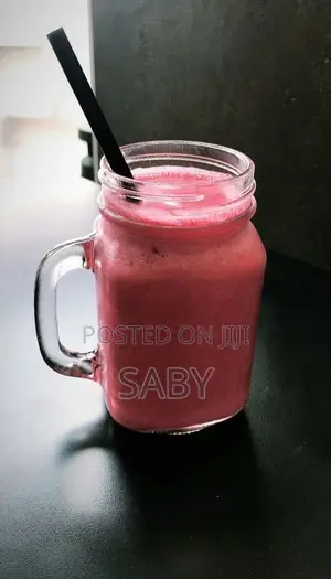 Glass Drinking Jar With Straw