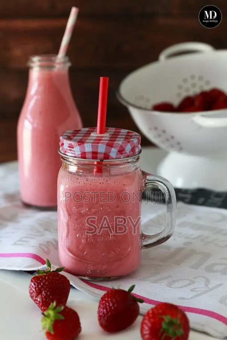Glass Drinking Jar With Straw