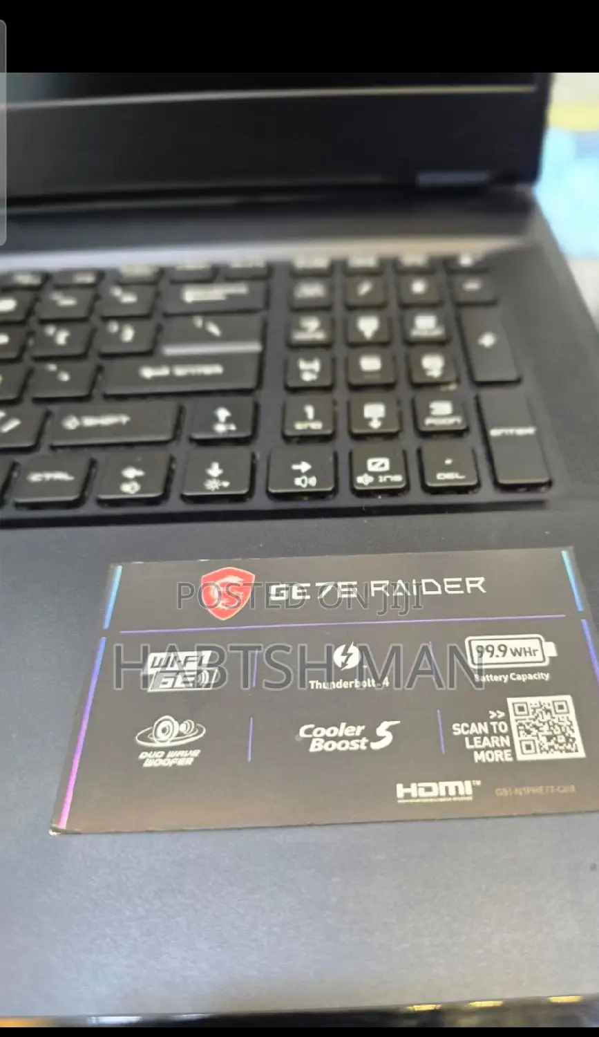 Laptop MSI GE66 Raider 16GB Intel Core I7 SSD 512GB