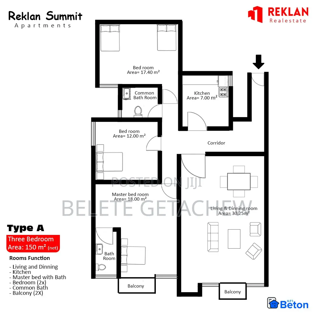 3bdrm Apartment in Semit Apartment, Bole for sale
