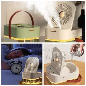 Photo - ~ Dual Spray Humidifying Fan With Night Light Original