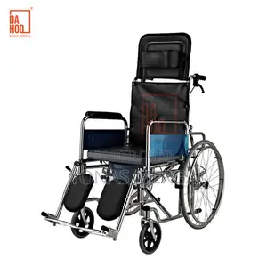 የሽንት ዊልቼር Reclining Wheelchair With Commode$Full 180°Recline