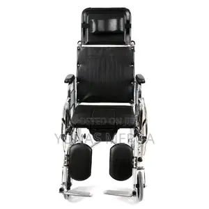 Toilet/ዊልቼር土reclining Wheelchair With Commode Attachment