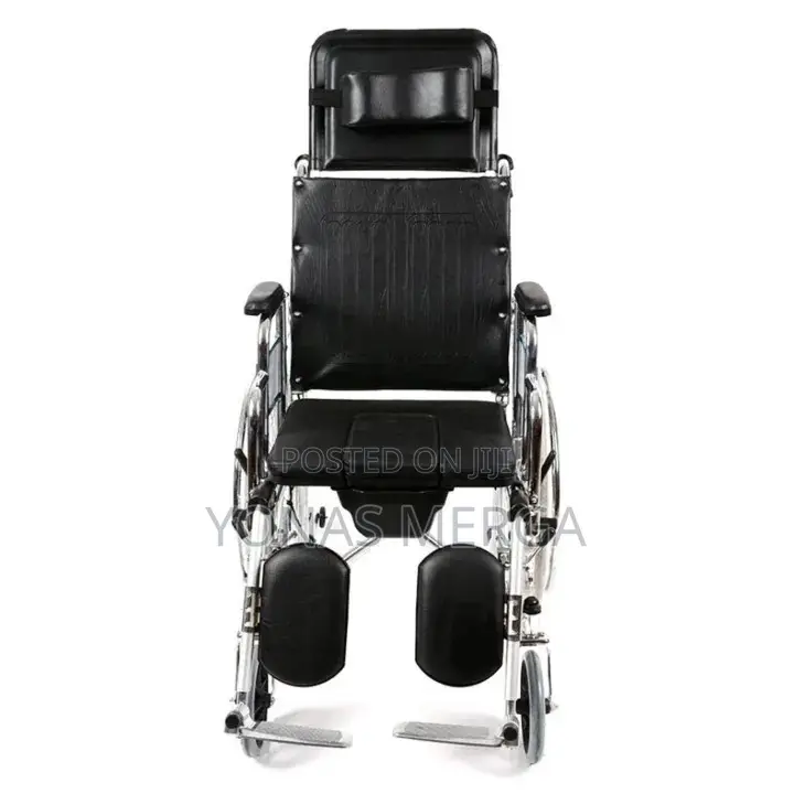 Toilet/ዊልቼር土reclining Wheelchair With Commode Attachment