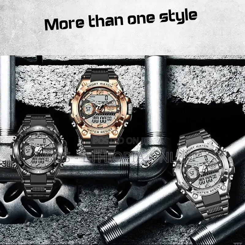 LIGE Big Military Wristwatch for Men [Preorder]