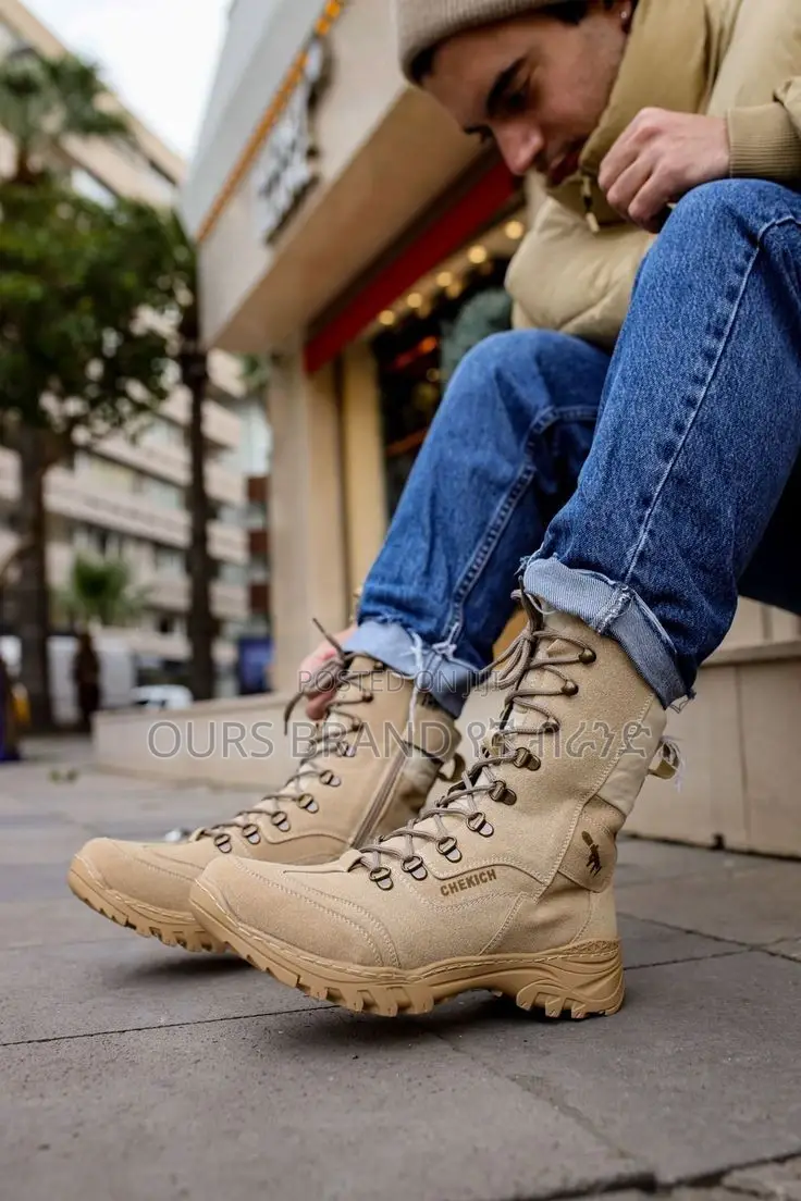 Chekich Army Brown High Master Quality Luxury Boots Shoes