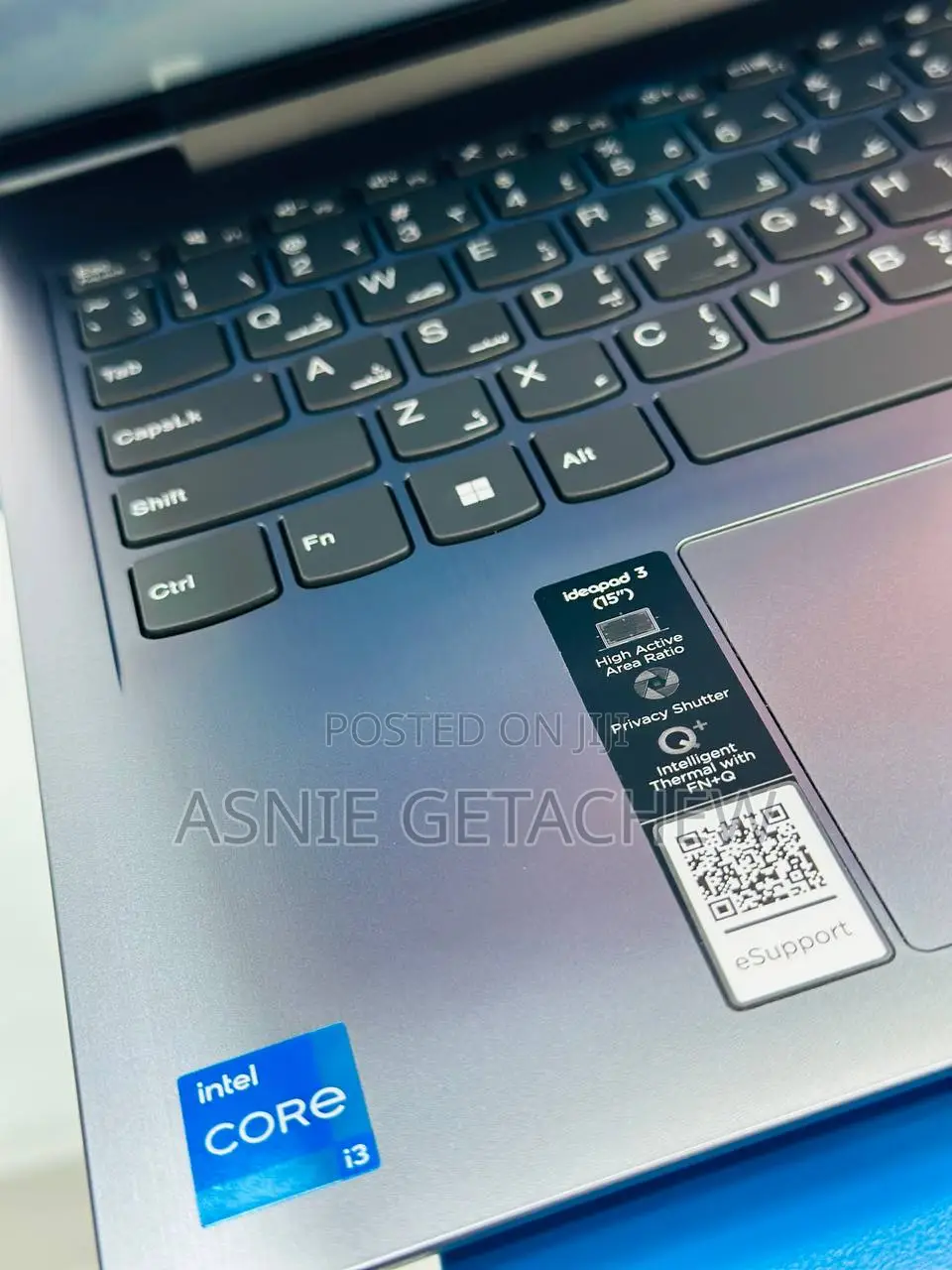 New Laptop Lenovo Ideapad 3 4GB Intel Core I3 SSD 256GB