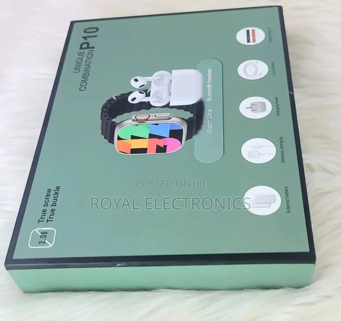 Smart Watch + Airpods + Wireless Power Bank + Box With Cable