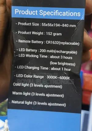 Selfie Stick + Tripod With Flip-up Light And Remote Control