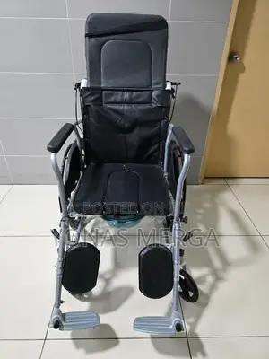 Photo - Foldable Reclining Wheelchair With Removable Toilet Bowl