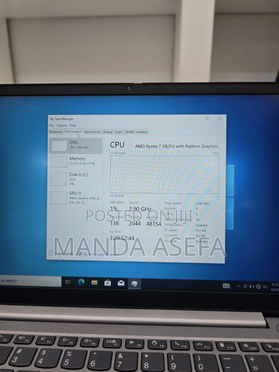 New Laptop Lenovo Thinkbook 14 16GB AMD Ryzen 7 SSD 512GB