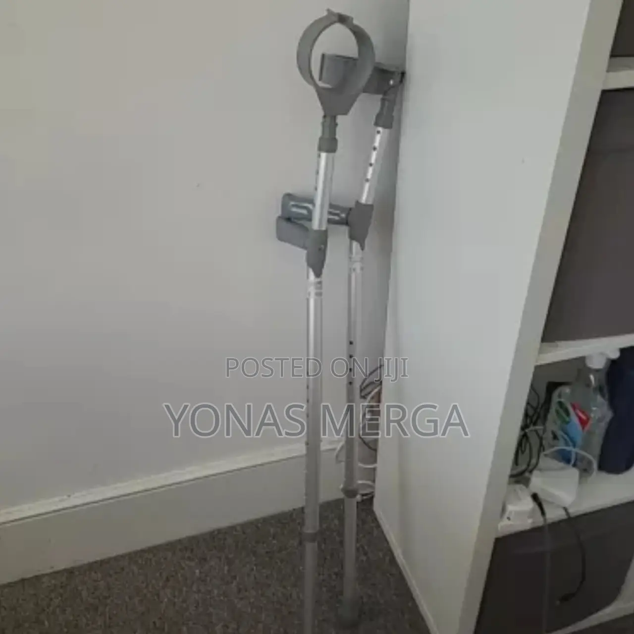 Crutches石cranch字ክራንች+Pair of Double Adjustable Cooper Crutch