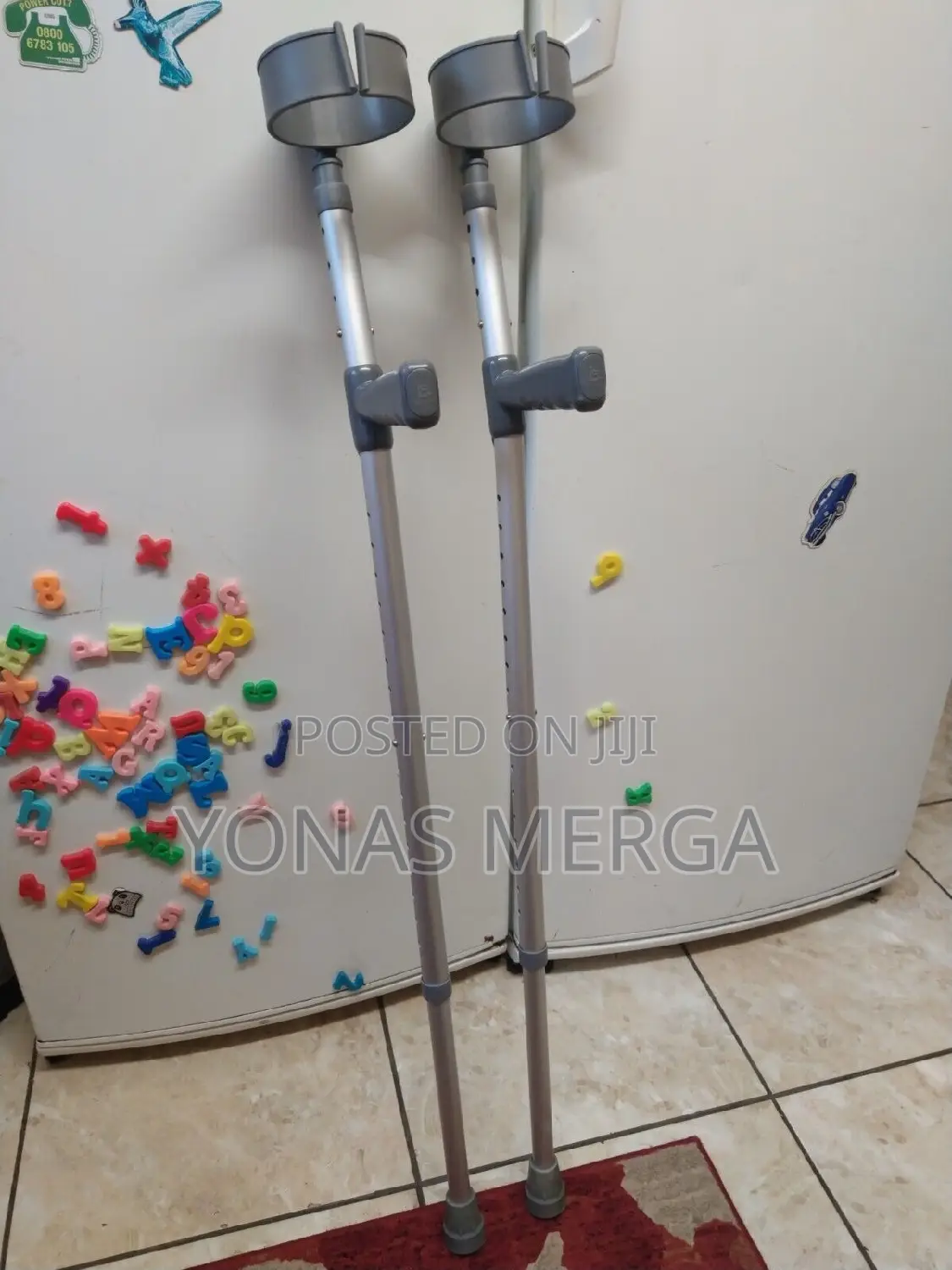 Elbow Crutch ክራንች With Ergonomic 2piece Sliver Handle -1pair