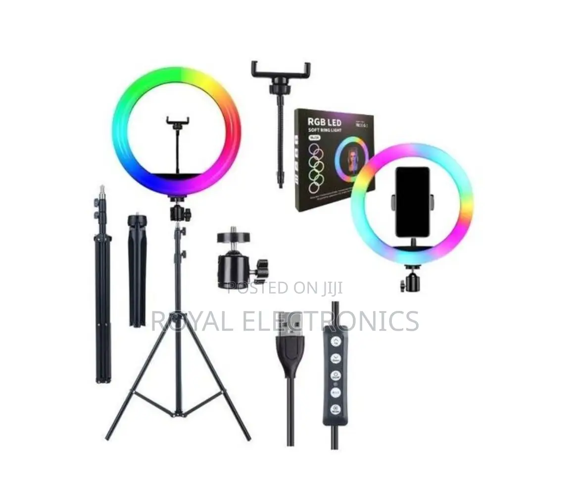 Original RGB 14 Inch Ring Light Stand 2 Meter - 15 Colors