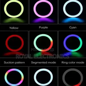 Original RGB 14 Inch Ring Light Stand 2 Meter - 15 Colors