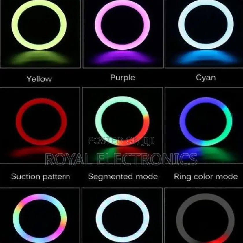 Original RGB 14 Inch Ring Light Stand 2 Meter - 15 Colors