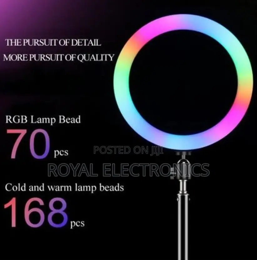 Original RGB 14 Inch Ring Light Stand 2 Meter - 15 Colors