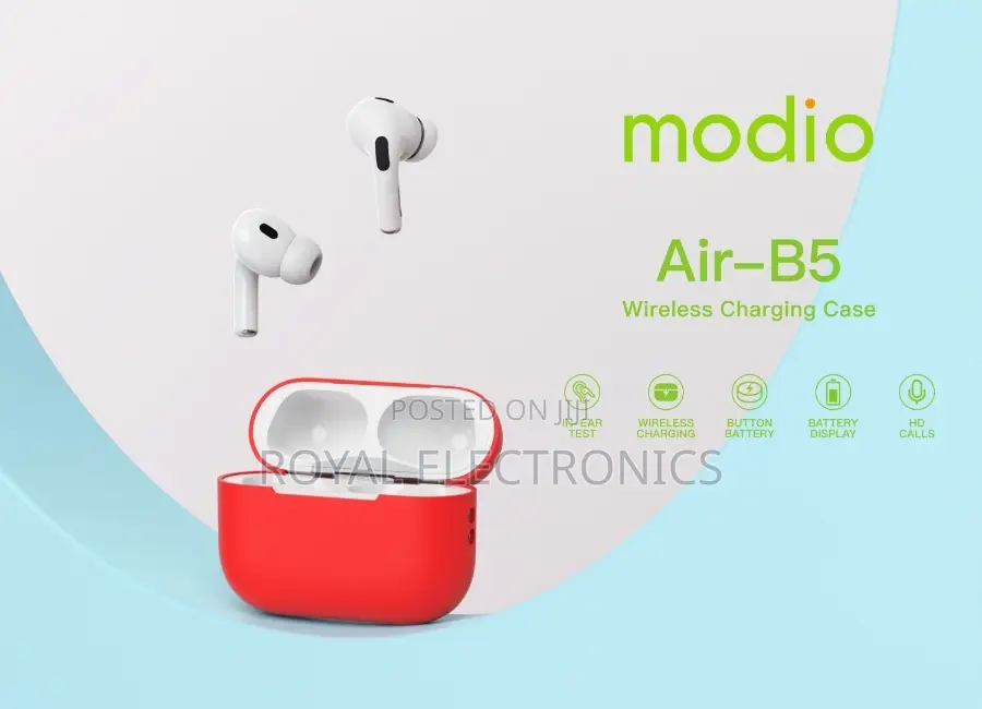 Original Modio Airb5 (Anc Noise Cancelling)With Silicon Case