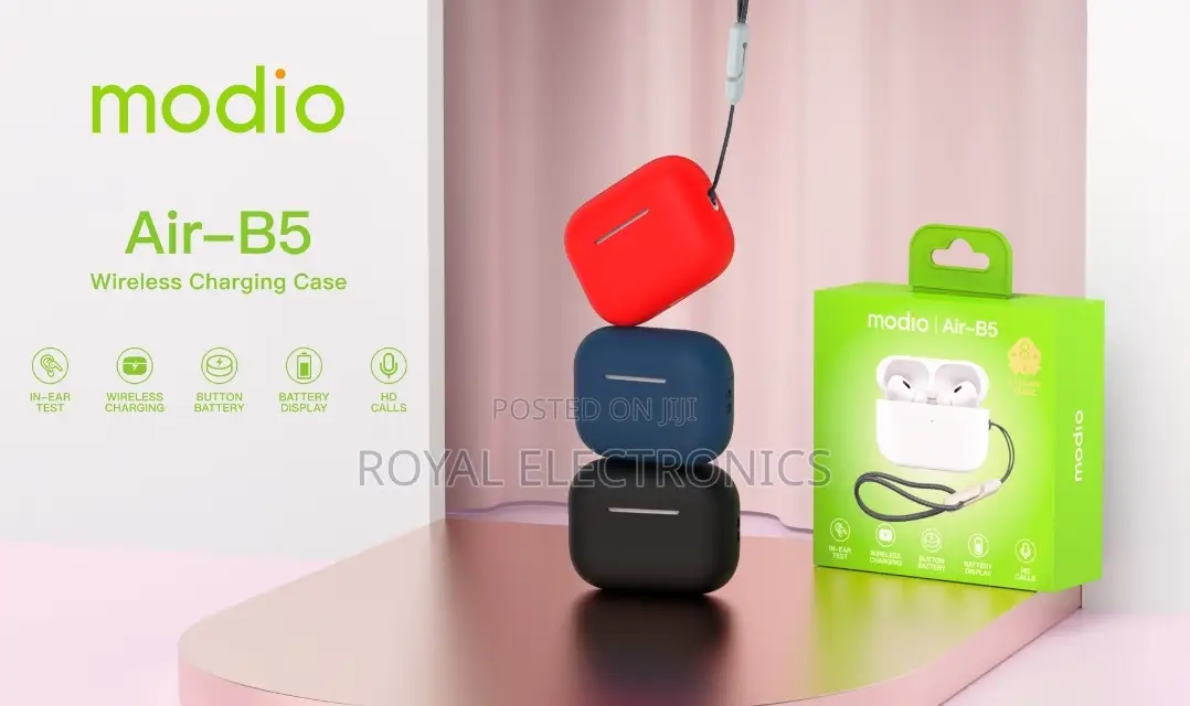 Original Modio Airb5 (Anc Noise Cancelling)With Silicon Case