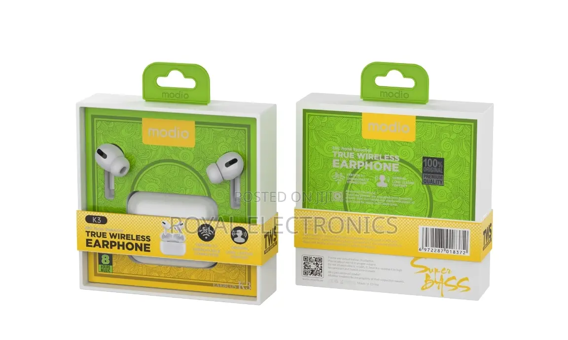 Original Modio K3(ENC Noise Cancelling)Very Mini Size 8 Hour