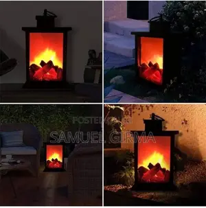 ~√ Decorative LED Fireplace Lantern