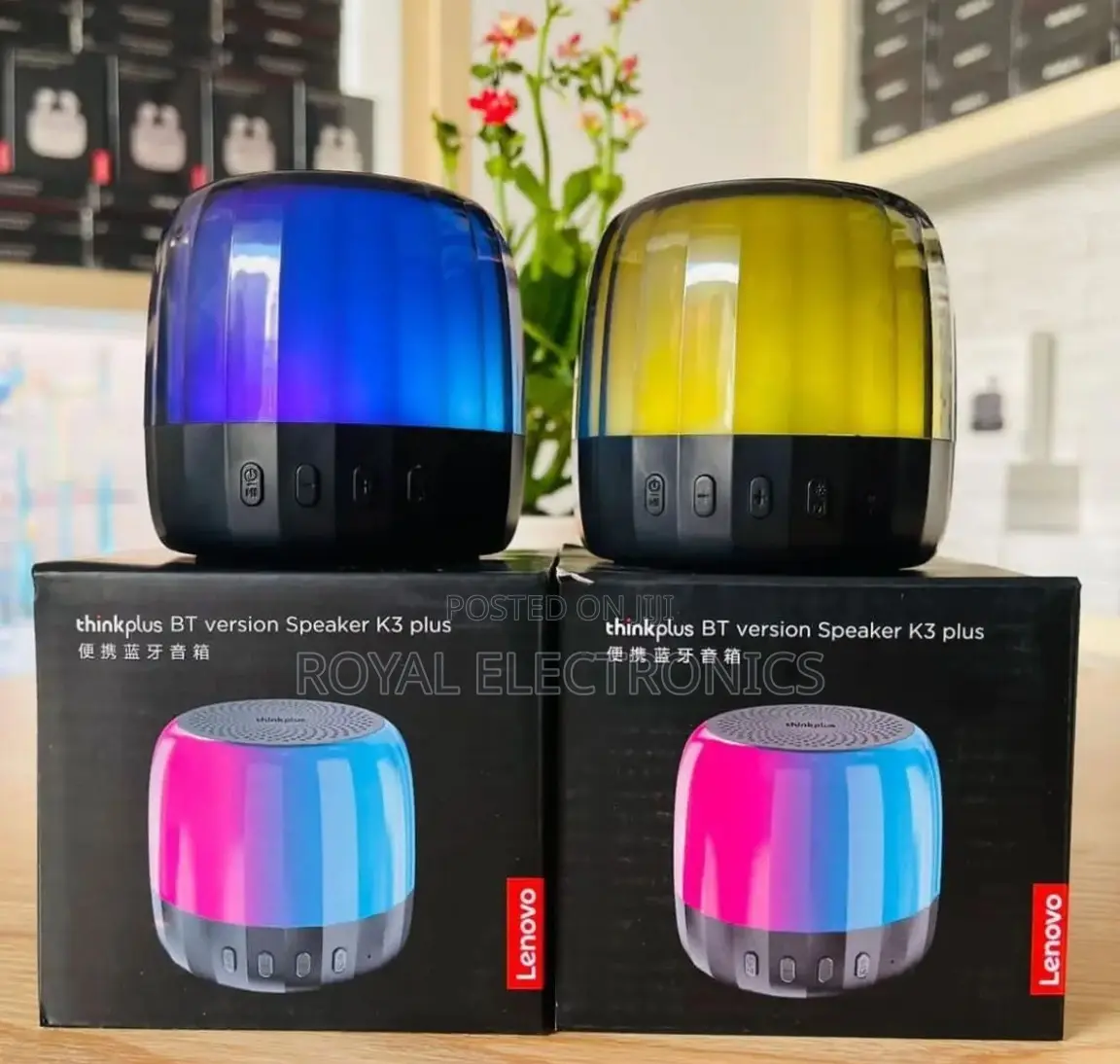 Lenovo Mini Bluetooth Speaker Thinkplusk3 Plus RGB Portable