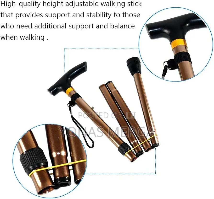 BETOY Folding Adjustable Walking Stick/Cane-Lightweigt/ወከር