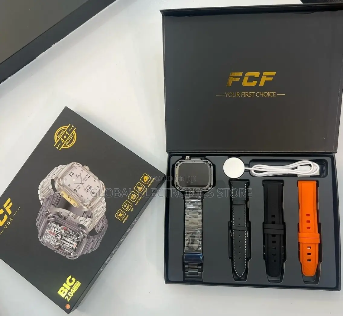 Original FCF (USA) 4 in 1 Smart Watch With 4 Strap(2.4 Inch)