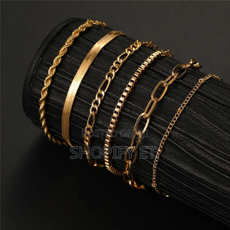 6 Piece Gold Bracelet (SHEIN)