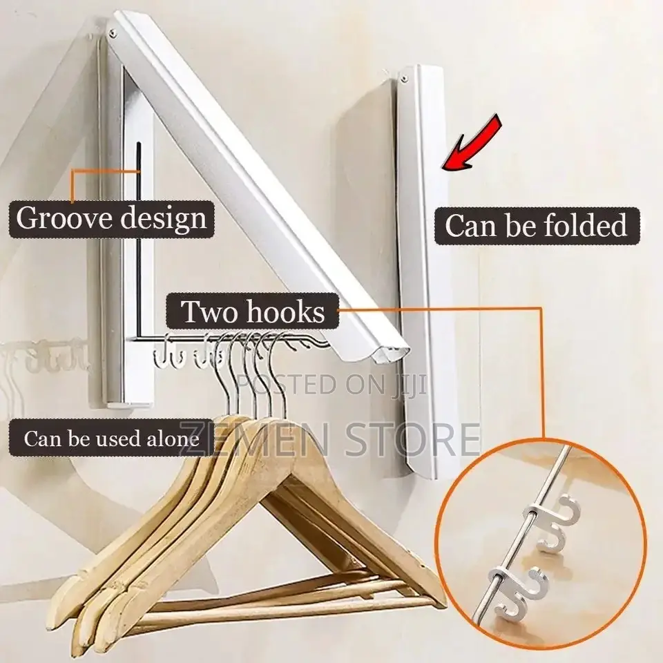 Large Aluminum Portable Wall Clothing Hanger High Quality