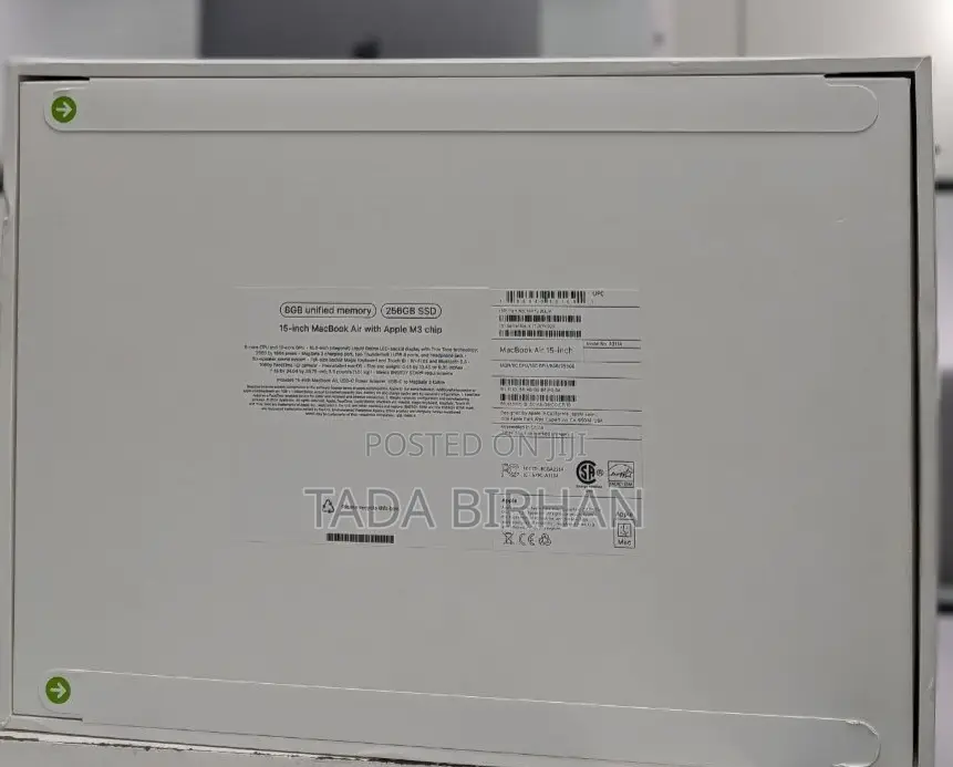 New Laptop Apple MacBook Air 2024 M3 15-Inch 12GB Apple M3 SSD 512GB