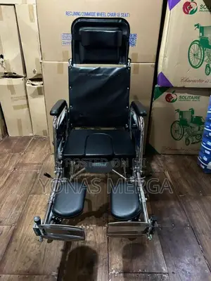 Toilet_wheelchair*RECLINING COMMODE WHEELCHAIR*+እግር ሚያዘረጋ=