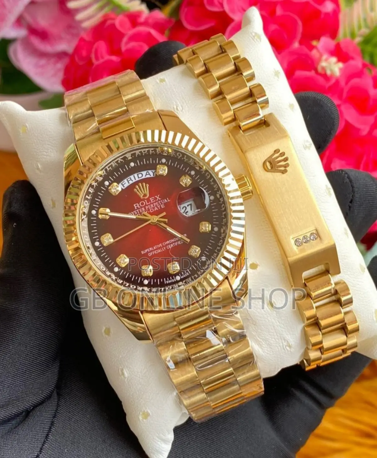 Rolex Watch With Bracelet + Luxury Watch Box